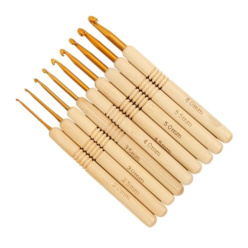 Häkelnadeln, Häkelnadel-Set,9X Ergonomische Häkelnadeln Anfängerset - Webgarn-Stricknadel-Set für Anfänger, Häkeler, Strickerinnen und Großmütter von Zopoee