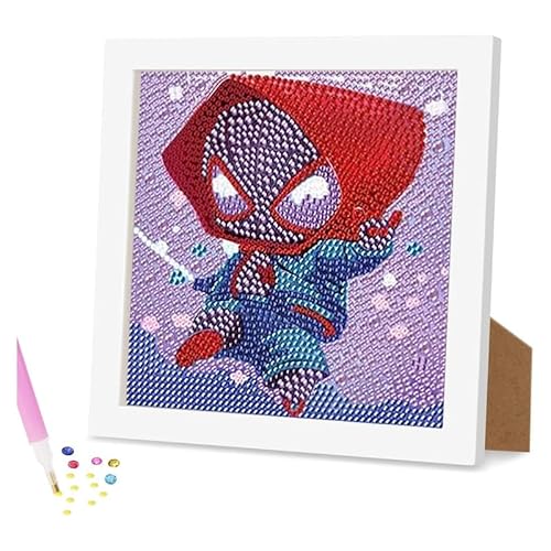 Zoriwn Diamond Painting Kinder mit Holzrahmen - 5D DIY Diamant Painting Bilder Kinder, Diamond Painting Mädche, Diamant Painting Bilder Arts Craft für Wohndekoration und Geschenke 18x18 cm von Zoriwn