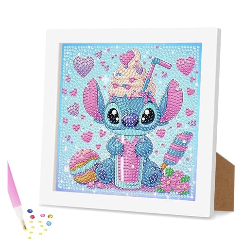 Zoriwn Diamond Painting Kinder mit Holzrahmen - 5D DIY Diamant Painting Bilder Kinder, Diamond Painting Mädche, Diamant Painting Bilder Arts Craft für Wohndekoration und Geschenke 18x18 cm von Zoriwn