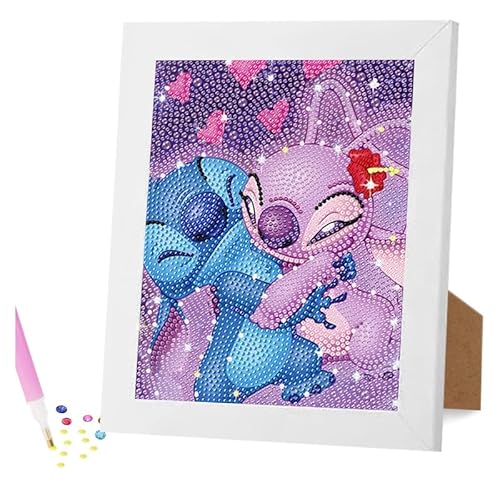 Zoriwn Diamond Painting Kinder mit Holzrahmen - 5D DIY Stitch Diamant Painting Bilder Kinder, Diamond Painting Mädche, Diamant Painting Bilder Arts Craft für Wohndekoration und Geschenke 18x23 cm von Zoriwn