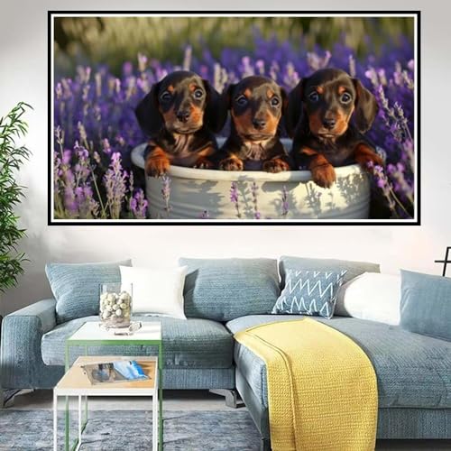 5D Diamond Painting Erwachsene Hund Diamond Painting Set 60x105cm, DIY Blume Diamond Painting Kinder Basteln Erwachsene Kreuzstich Stickerei Kunst Malerei Geschenke, Zimmer Wand Deko Aesthetic - D-401 von Zoulile