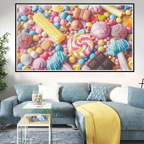 5D Diamond Painting Erwachsene SüßIgkeiten Diamond Painting Set 50x90cm, DIY Bunte SüßIgkeiten Diamond Painting Kinder Erwachsene Kreuzstich Kunst Malerei Geschenke, Zimmer Wand Deko Aesthetic - D-426 von Zoulile