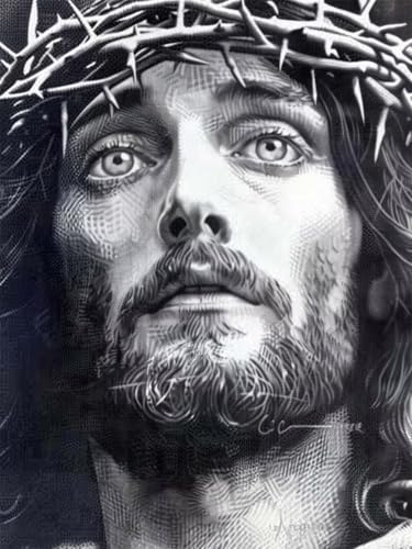 5D Diamond Painting Groß XXL Jesus 100x135cm, DIY Diamant Painting Bilder Guter Freitag Diamond Painting Erwachsene, Basteln Erwachsene Groß Kunst Malereifür Wand Deko Wohnzimmer Geschenke Z-210 von Zoulile