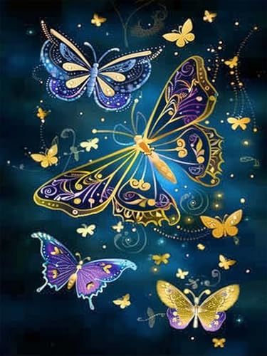 5D Diamond Painting Groß XXL Schmetterling 100x135cm, DIY Diamant Painting Bilder Schmetterling Diamond Painting Erwachsene, Basteln Erwachsene Groß Kunstfür Wand Deko Wohnzimmer Geschenke Z-222 von Zoulile