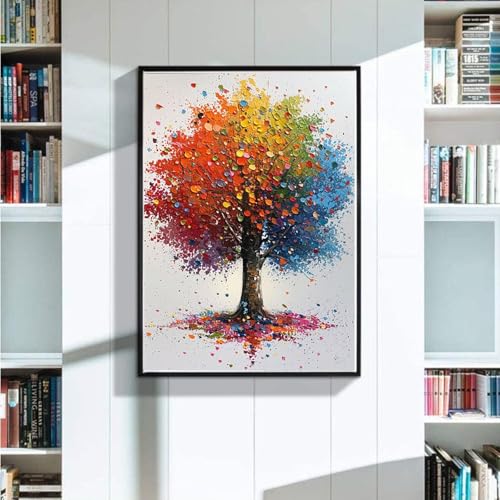 5D Diamond Painting XXL 100X135 cm Diamant Painting Bilder Baum, Diamond Painting Erwachsene DIY Full Eckige Diamant Kunst Malerei, Diamond Painting Kinder Graffiti Basteln Erwachsene, WandDeko 3-K von Zoulile