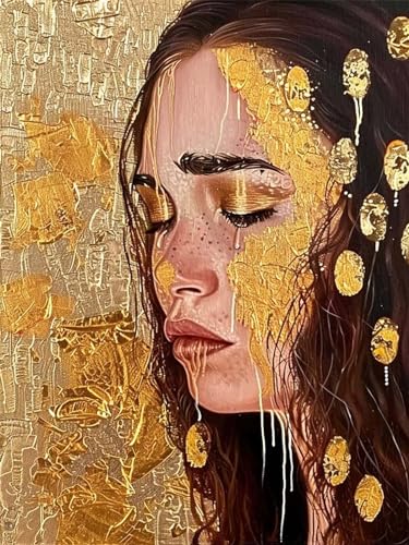 Diamond Painting Erwachsene Klimt, 5D Diamant Painting Bilder Weinen Diamond Painting Set, Diamond Painting Kinder DIY Crystal Art Malerei für Zimmer Deko Wohnzimmer, Geschenke für Frauen 30x40cm von Zoulile