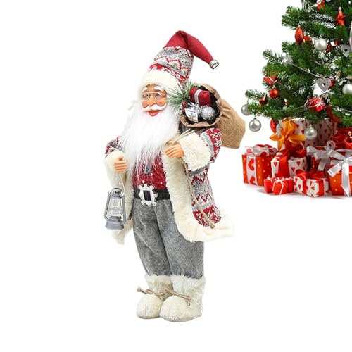 Zqkimzi Santa Claus Figurines for Christmas Decor, Holiday Tabletop Ornament, 18-Inch Standing Doll, Festive Decoration for Home, Charming Santa Figure - Perfect for Your Holiday Display von Zqkimzi