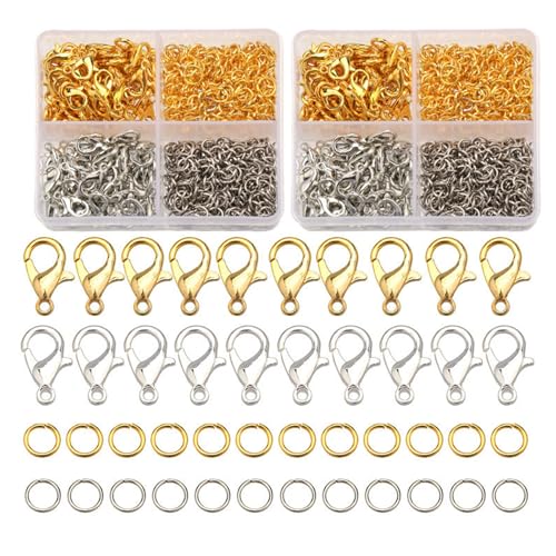 Hummerverschluss Und Sprungringe Set Schmuckversorgung Für Handgefertigte Armbänder Halskettenschlüsselketten Craft Erkenntnisse Set Hummerverschluss Und Sprungringe Set Schmuckversorgung Für Handgefertigte Armbänder Halskettenschlüsselketten Craft Erkenntnisse Set von Zqxnt