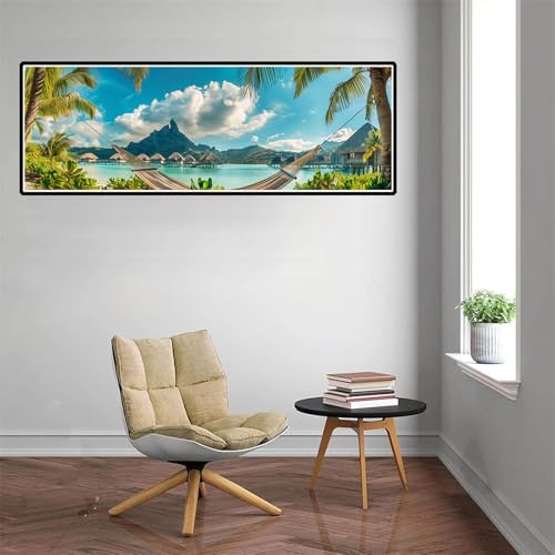 Landschaft Diamond Painting XXL 150x60cm, DIY 5D Baum Diamant Painting Erwachsene Basteln, Diamant Painting Bilder Kinder Cross Stickerei Mosaikherstellung Malerei Set, Herbst Zimmer Deko Aesthetic von Zsccvzlu