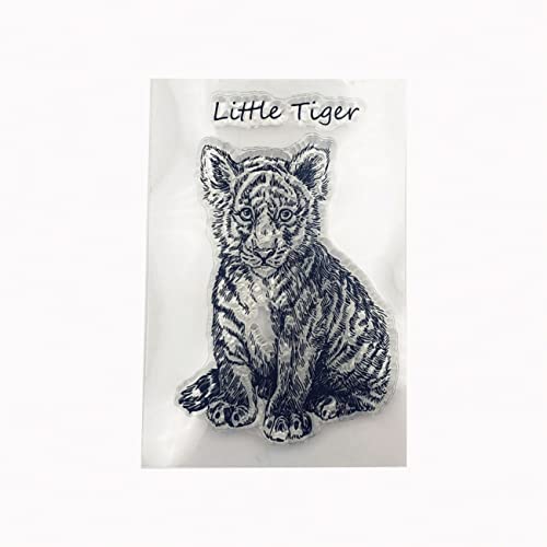 Little Tiger transparente Stempel für Kartenherstellung, transparente Silikon-Stempel für Bastelarbeiten, Scrapbooking, Prägung, Fotoalbum, Dekoration von Zshyocta