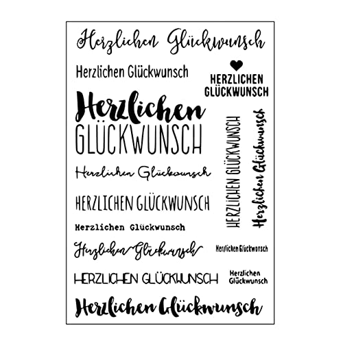 Silikonstempel Sprüche Deutsch,Clear Stamps Deutsch Transparente Stempel für Bastelarbeiten, Scrapbooking, Prägung, Fotoalbum, Dekoration (16) von Zshyocta