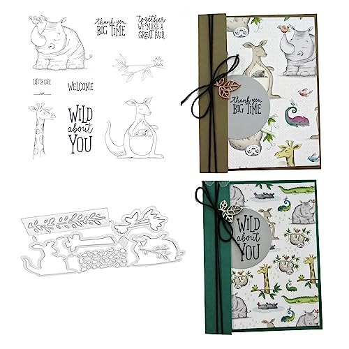 Transparente Stempel und Stanzschablonen-Set für Kartenherstellung, Metall-Stanzformen, Prägepapier-Stanzformen für Scrapbooking, DIY, Album, Kartenherstellung von Zshyocta