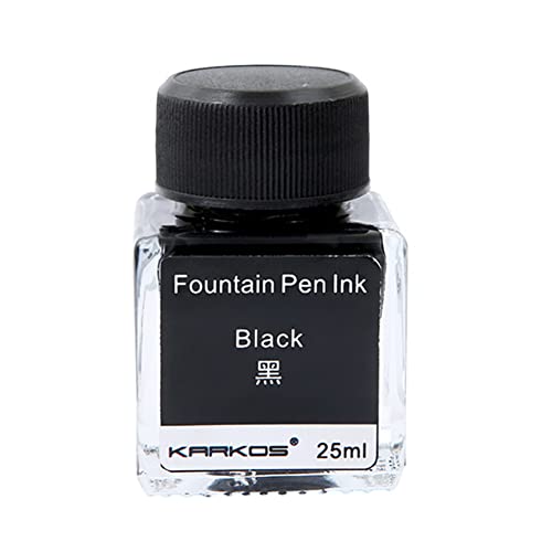 25 ml kohlenstofffreie Füllfederhalter-Flasche, Kalligraphie-Tinte, Dip-Stift-Tinte für Unterschriften, Geschenkkarten, Schreiben, Kalligraphie-Anfänger, Schwarz von Ztexkee