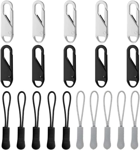 ReißVerschluss Zipper ReißVerschluss AnhäNger Reissverschluss Reparatur Set Nylon Reißverschluss zipper 20 StüCk Ersatzteile ReißVerschluss FüR Jacken, RucksäCke,Stiefel,Etc von Zthluyc