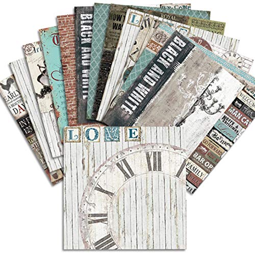 Block mit 24 Blatt Bastelpapier | Designpapier 15,2 x 15,2 cm | Motivpapier | ideal für Scrapbooking, Basteln von Zuasdvnk