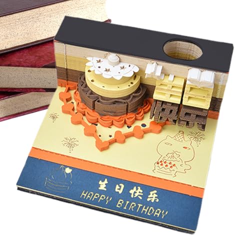 Zuasdvnk 3D Notizblock - 3D Memo Kunstblock - Gravurplaner Mehrzweck Vintage Design Notizblock für Büro Weihnachten Ostern Schreibtisch Zuasdvnk 3D Notizblock - 3D Memo Kunstblock - Gravurplaner Mehrzweck Vintage Design Notizblock für Büro Weihnachten Ostern Schreibtisch von Zuasdvnk