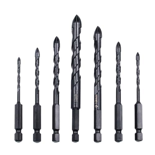 Zuasdvnk Betonbohrer Set | Mauerbohrer Set Für Fliesen Und Glas | Hochfeste Bohrwerkzeuge für Glas, Ziegel & Metall mit Präzision für Elektrowerkzeuge Zuasdvnk Betonbohrer Set | Mauerbohrer Set Für Fliesen Und Glas | Hochfeste Bohrwerkzeuge für Glas, Ziegel & Metall mit Präzision für Elektrowerkzeuge von Zuasdvnk