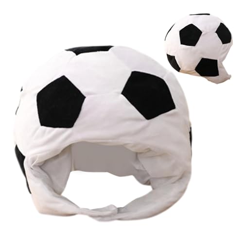 Zuasdvnk Fußballmütze, Plüsch-Fußballmütze | Halloween-Mütze, warme Fußballmütze, Foto-Requisiten - Cosplay-Kopfzubehör, Fußballhüte, lustiges Neuheitsspielzeug für Thanksgiving, Weihnachten, Neujahr, von Zuasdvnk