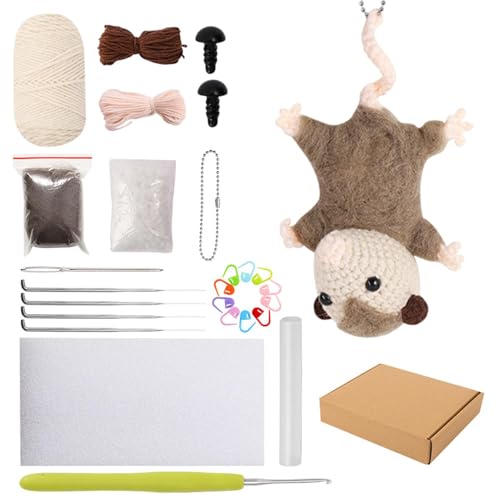 Zuasdvnk Häkelnadel -Filzing -Kit, handgefertigte Nadel -Filzing -Kit - Handgefertigter Häkelpuppenanhänger Set,Craft Animal Home Decoration mit Schritt-für-Schritt-Anweisungen zu Weihnachten, von Zuasdvnk