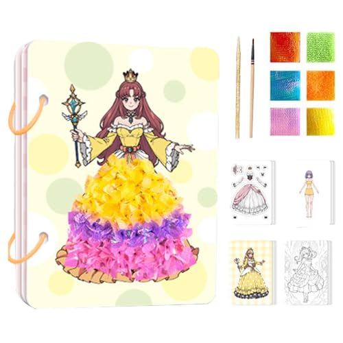 Zuasdvnk Sticker Dress -up -Buch für Mädchen, Fashion Design Zeichenbuch,Modespiele stilvolle Prinzessin -Puzzle - Bildungsspielzeug, Kinderaktivitätsbücher für das chinesische Neujahr, Valentinstag von Zuasdvnk