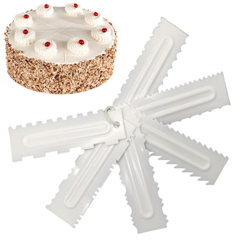 Zuasdvnk Zuckergussglätter, Zuckergussschaber - 6er-Pack Kuchenschaber mit Motiven | Kuchenglätter-Werkzeug, Kuchendekorations-Glasurschaber, Bankschaber zum Backen von Kuchencreme von Zuasdvnk