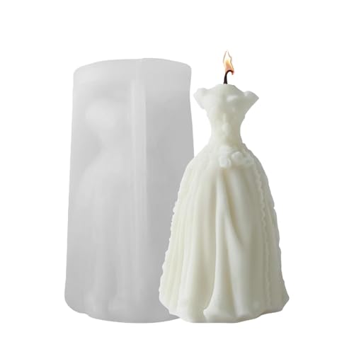 Zubehors Kerzenherstellungsformen, Hochzeitskleid-Silikonform, Silikonformen für Kerzen und Hochzeitskleider, Gießformen aus Epoxidharz, Hochzeitskleid, Gießform aus Kunstharz zur Herstellung von Ton von Zubehors
