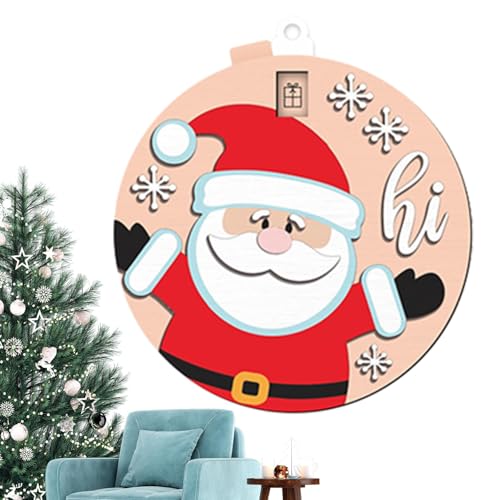 Zubehors Weihnachtsbaumanhänger aus Holz, verschiebbarer Countdown-Weihnachtsschmuck | Countdown-Kalender mit verschiebbarem Ornament - Weihnachtselement-Dekorationswerkzeug für Bücherregal, Kamin, von Zubehors