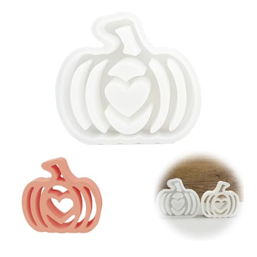 Zueyen Silikonformen Gießformen Herbst, Hohler Liebeskürbis, DIY Herbst Deko Silikonform, Für DIY Halloween Thanksgiving Geschenk Herbstdeko Heimdekorationen von Zueyen