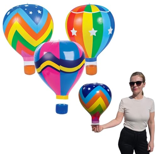 Heißluftballons (45,7 cm), 3 Stile, mehrfarbig, aufblasbare Luftballons, tolles Partygeschenk für Kinder, lustige Farben, Themenparty, Geschenk (3 Designs, 24 Stück) von Zugar Land