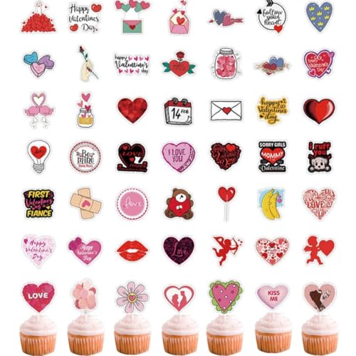 (2 in 1)50 Stück Kuchenaufsätze, Cupcake-Topper, Krankenpflege-Abschluss-Cupcake, medizinischer Rn-Doktor, Krankenschwester-Motto-Partyzubehör (love) von Zuisytm