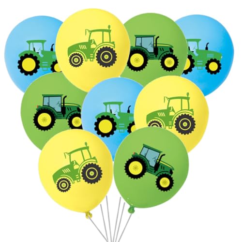 18 Stück 12 Zoll Traktor Luftballons Traktor Latex Luftballons Traktor Luftballons Für Geburtstag Baby Shower Traktor Thema Party Kindergarten Dekorationen (tractor) von Zuisytm