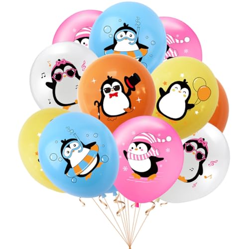 20 Stück 12 Zoll Pinguin Ballons Latex Ballons Niedliche Pinguin Für Geburtstag Baby Dusche Pinguin Thema Party Dekorationen von Zuisytm