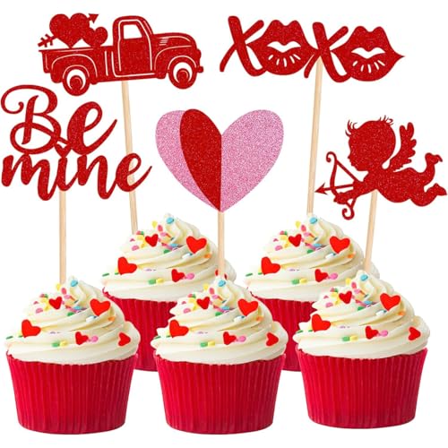 20 Stück Liebhaber Cupcake Topper XOXO Cupcake Dekoration Valentinstag Party Supplies Engagement Party Supplies von Zuisytm