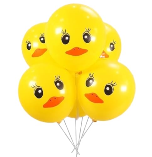 24 Stück 12 inch Ballons Konfetti Ballons Latex Ballons Weiß Rosa Ballons Für Geburtstag Baby Dusche Hochzeitsfeier Kindergarten Dekorationen (duck) von Zuisytm