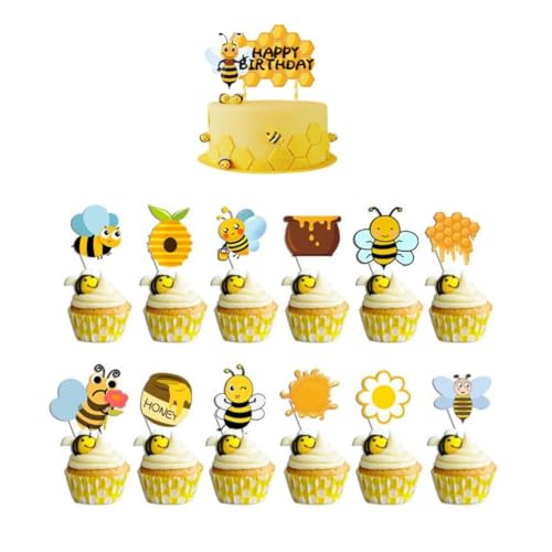 25 Stück Kuchenaufsätze, Cupcake-Topper, Krankenpflege-Abschluss-Cupcake, medizinischer Rn-Doktor, Krankenschwester-Motto-Partyzubehör (bee) von Zuisytm