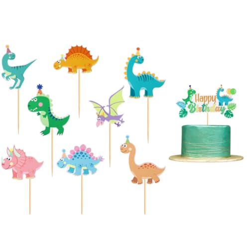 25 Stück Dinosaurier Kuchen Topper niedlich Dino Cupcake Dekoration Dino Party Zubehör Dino Party Baby Showers Geburtstag Party Dschungel Thema Party Zubehör von Zuisytm