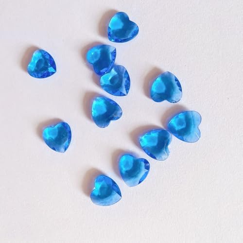 500 Packungen Herz-Diamant-Kristalle, 12 mm, glitzernde Dekoration, funkelnde Steine, Acryl-Herz-Diamant-Kristalle, Konfetti für DIY-Dekoration, Hochzeit, Verlobung, Valentinstag (blue) von Zuisytm