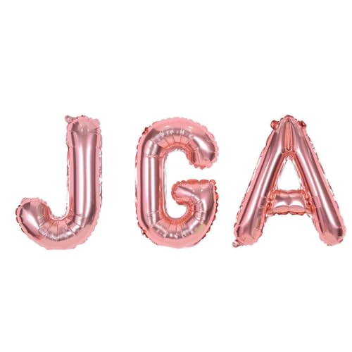 JGA Luftballoon, Banner, Buchstaben, Bride to Be Luftballons, Verlobungsfeier, Dekorationen, 16 inch Folie, Mylar-Zubehör-Set für Junggesellenabschied oder Brautparty (rosegold) von Zuisytm