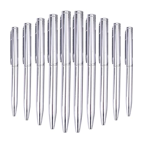 10 stücke Metall Kugelschreiber Mini taschenformat Kugelschreiber Tragbare Öl Stift Edelstahl von ZunBo