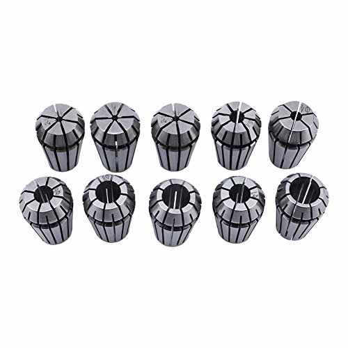 ER16 Spannzangen Set, ER16 Frühling Collet Chuck 1-10mm elastische Spannzange Spannbuchse für CNC Graviermaschine & fräsen Drehwerkzeug,1-10mm, 16-teiliges von Zunate