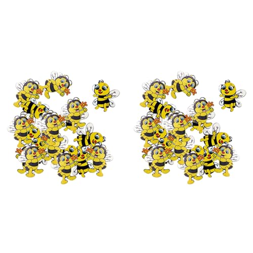 Zunedhys Neue 40 Stueck Formen Biene Verzierungen für Scrapbooking Dekorative Knoepfe Flatback Karte Machen Dekoration Geschenk von Zunedhys