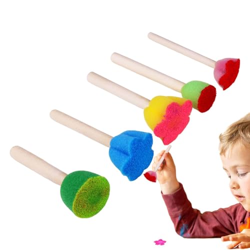 Malschwamm-Sets – Schwammpinsel-Set für Kinder | 5 Zeichen- und Malwerkzeuge, perfektes Zubehör für Kunstprojekte und kreative Hobbys von Zunishaone