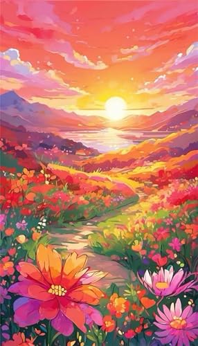 Zuooyi 5D Sunrise Diamond Painting for Adults,DIY Wildflowers Diamond Art Kits,Full Drill Round Diamond Painting,Diamond Crystal Rhinestone Embroidery Art Pictures for Home Wall Decor 65x135cm Zuooyi 5D Sunrise Diamond Painting for Adults,DIY Wildflowers Diamond Art Kits,Full Drill Round Diamond Painting,Diamond Crystal Rhinestone Embroidery Art Pictures for Home Wall Decor 65x135cm von Zuooyi
