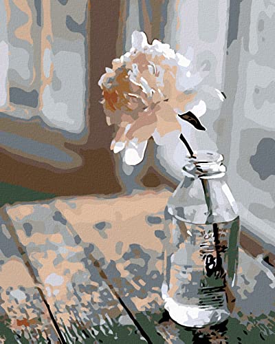 Zuty 1161190, Malen nach Zahlen-Blume IN DER Flasche 40x50 cm ohne Keilrahmen von Zuty