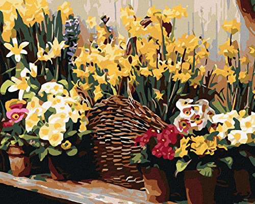 Zuty 1521230, Malen nach Zahlen-EINE Menge Blumen 40x50 cm ohne Keilrahmen von Zuty