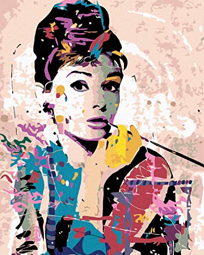 Zuty 835220, Malen nach Zahlen-Audrey Hepburn 40x50 cm ohne Keilrahmen von Zuty