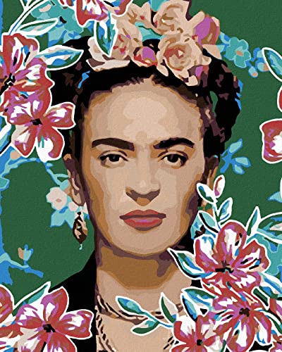 Zuty 962221, Malen nach Zahlen-Frida Kahlo I. 40x50 cm mit Keilrahmen (bereits gespannt) von Zuty