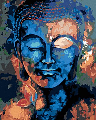 Zuty 991230, Malen nach Zahlen-Farbiger Buddha 40x50 cm ohne Keilrahmen von Zuty