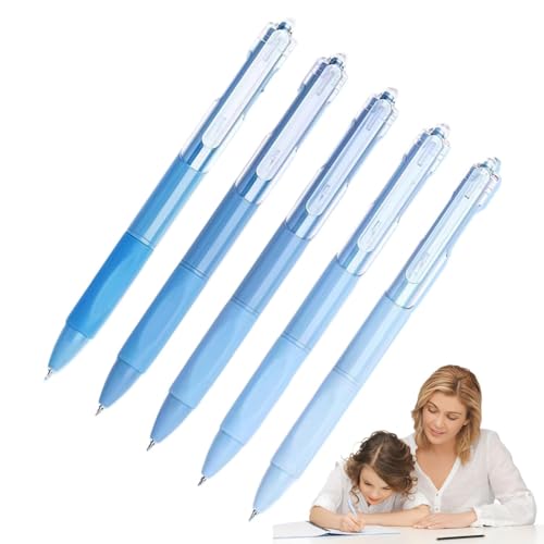 Einziehbare Kugelschreiber, 5 Stück, schnell trocknende Press-Gelstifte, Examing Smooth Writing Set, Gelstift, Schüler-Prüfungsstifte, Farbverlaufsstifte-Hülle für schreibende Menschen, Schulbedarf von Zvn Zojne