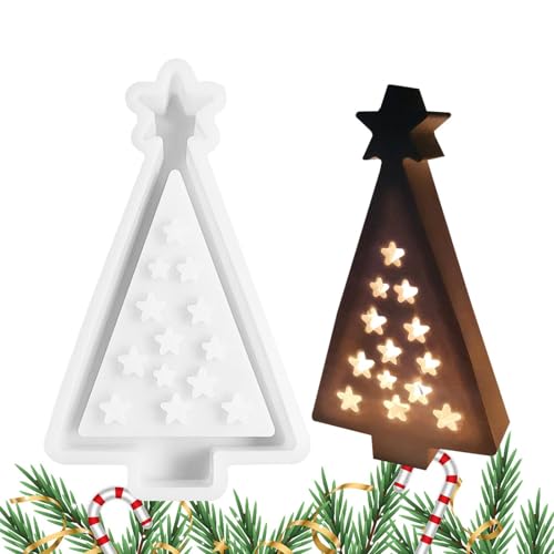 Formen für Weihnachtsbaumfiguren, Gussformen für Weihnachtsbaumfiguren | Basteln einer Weihnachtsbaumfigur aus Silikonform - Tabletop Ornaments Home Seasonal Decor Gießform für Fondant, Desserts von Zvn Zojne